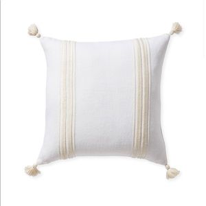 Serena & Lily Addie Stripe Pillow  22x22 ivory